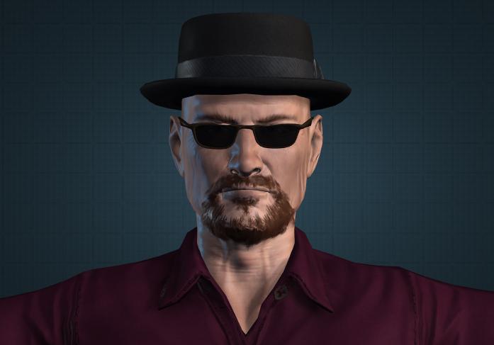 LivingRemnant's tweet photo. New professor skin.  Chemistry prof I think? Time to introduce #zombies! #gamedev #indiedev #Heisenberg #BreakingBad http://t.co/DnoSoATO40