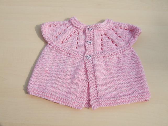 knittingtopia's tweet image. #Baby sleeveless cardigan hand #knitted in pink and cream mix - newborn @folksy #newonfolksy  ow.ly/S8Ghf