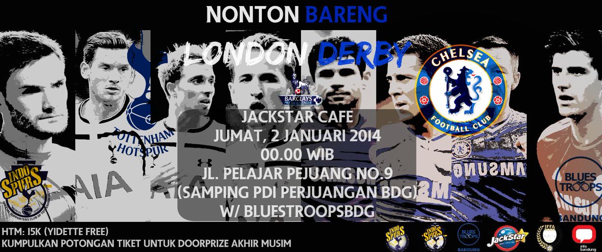infobandung's tweet photo. RT @IndoSpurs_Bdg: #NoBar Spurs vs Chelsea | @jackstarbdg | Jumat, 2-1-2015 00.00 WIB | HTM: 15k | w/ @BluesTroopsBDG http://t.co/HAEstl0VzF
