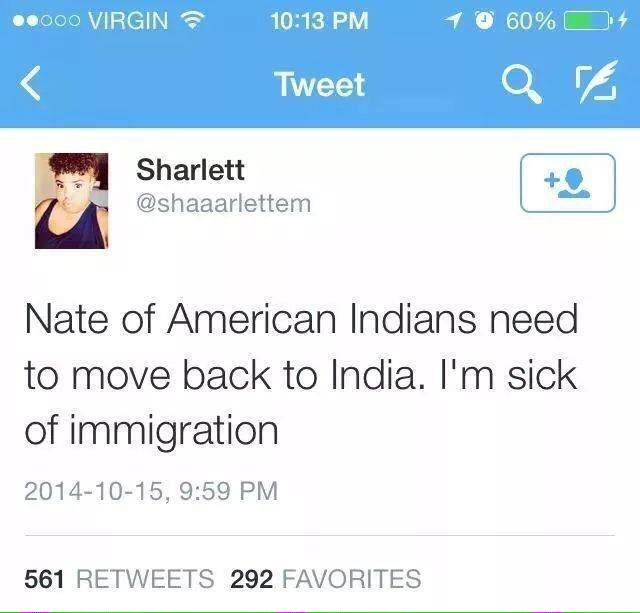 nikkiwayman's tweet photo. #fuckyou #nativeornothing #nativepride #fuckyoubitch #illkillyou http://t.co/G69FMXNI5i