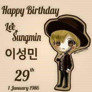 Happy new year and Happy Birthday Lee Sungmin!! 