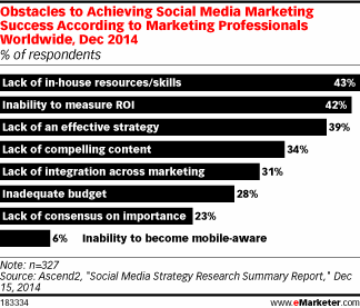 DigitalKonnect's tweet photo. Obstacles to achieving #SocialMediaMarketing success. #digitalmarketing http://t.co/S6jehdER54
