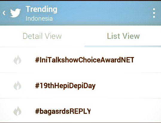 Chikopers_'s tweet photo. Yeayy selamat @Ini_Talkshow masuk TTI #IniTalkshowChoiceAwardNET
Cc : @ckjessica @newsuleprikitiw @andretaulany74 http://t.co/2yMvNR93OR