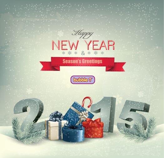 TheBubbleT's tweet photo. HAPPY NEW YEAR FROM THE BUBBLE T TEAM http://t.co/XmtV0RRe7z