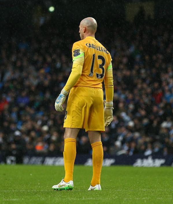 mancityIndo's tweet photo. No. 13: @willy_caballero bermain untuk kedua kalinya di liga musim ini. #CityvSAFC http://t.co/gVwwSKWiqa