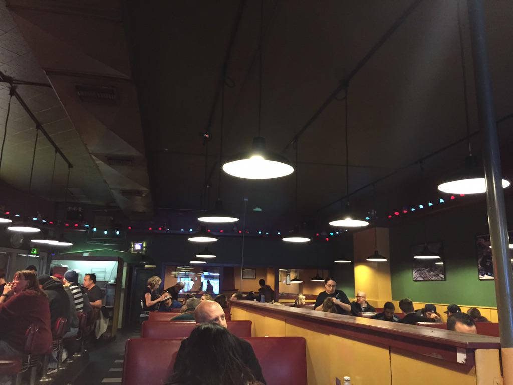 KaraKostanich's tweet image. Seattle's Hurricane Cafe hooping on it's final day of business. Not one open table in the house! #liveonkomo