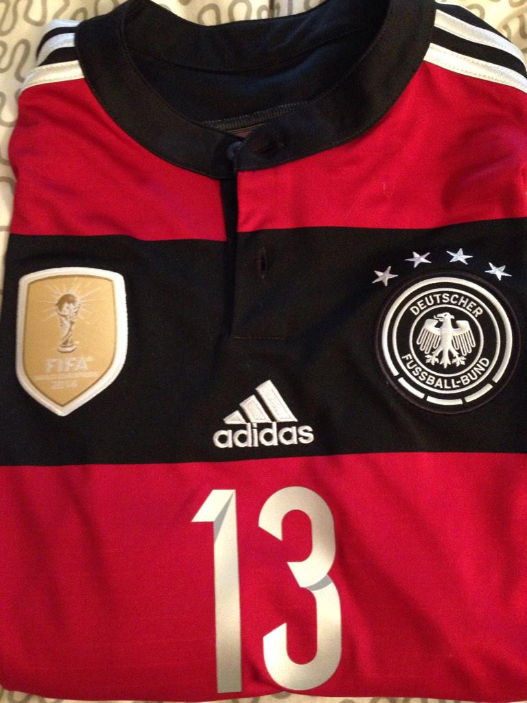amcalkins89's tweet photo. @esmuellert_  @DFB_Team_EN jersey for my birthday yesterday! Ecstatic. #Weltmeister #Muller #Deutscher #Meister http://t.co/7vQw0OvfdB