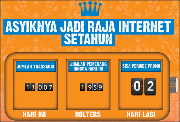 BOLTClub's tweet photo. 2 hari terakhir guys! Yuk tingkatkan transaksi kamu utk bisa jadi seperti 1959 #RajaInternet http://t.co/uothS0UiMc http://t.co/uSa2RMrjyP