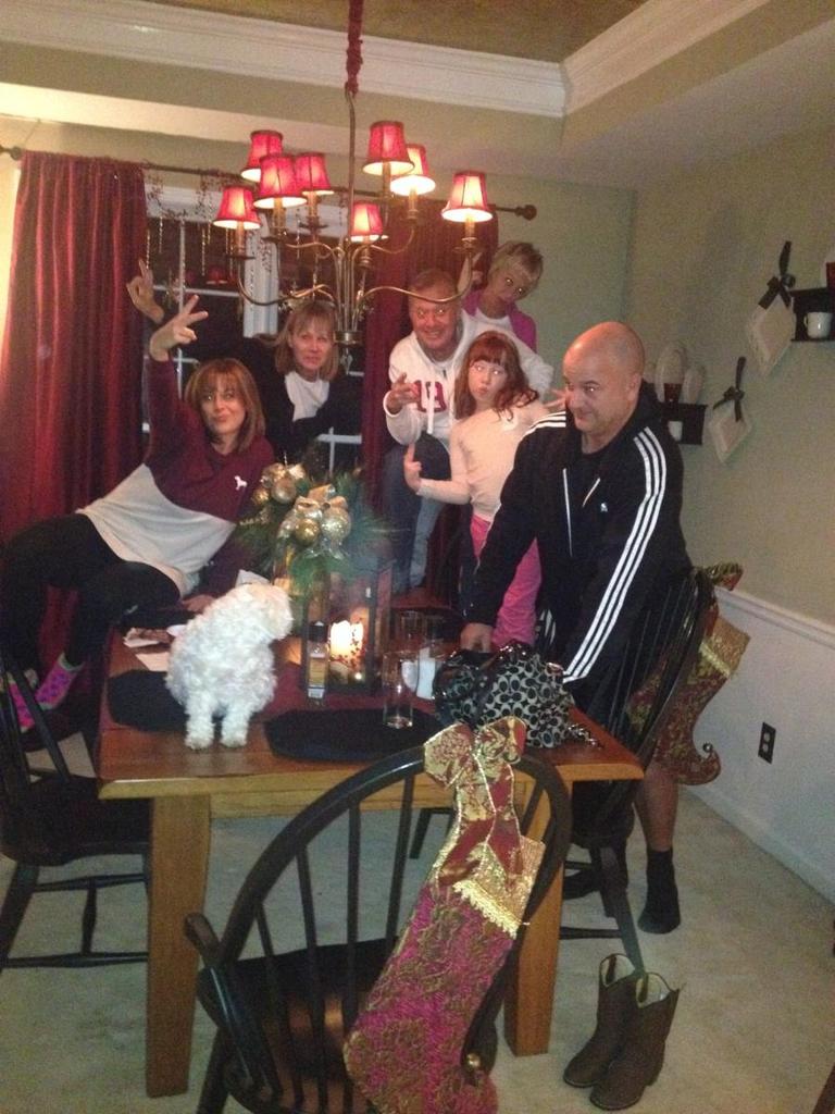 strox2001's tweet photo. This is how my family dinners usually end. Great dinner with the gang. http://t.co/FZSVgmgAO7