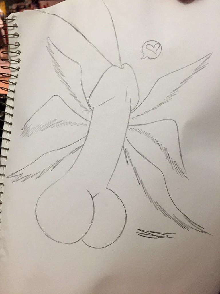 TroublesomeGabe's tweet photo. ((Oh and she drew me this #DicksWithWings #SPNFamily http://t.co/Rpn4SqY5xs
