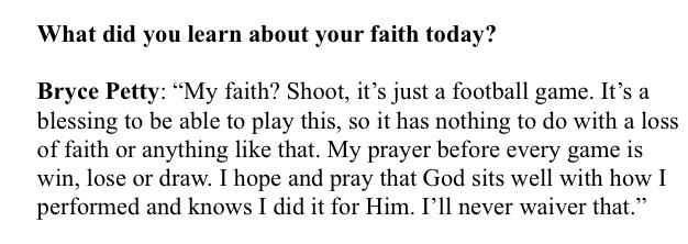 CodySoto's tweet photo. #Baylor was blessed these past two seasons with Bryce Petty. His answer to my question makes me proud. #SicEm http://t.co/jCMUDIx61W