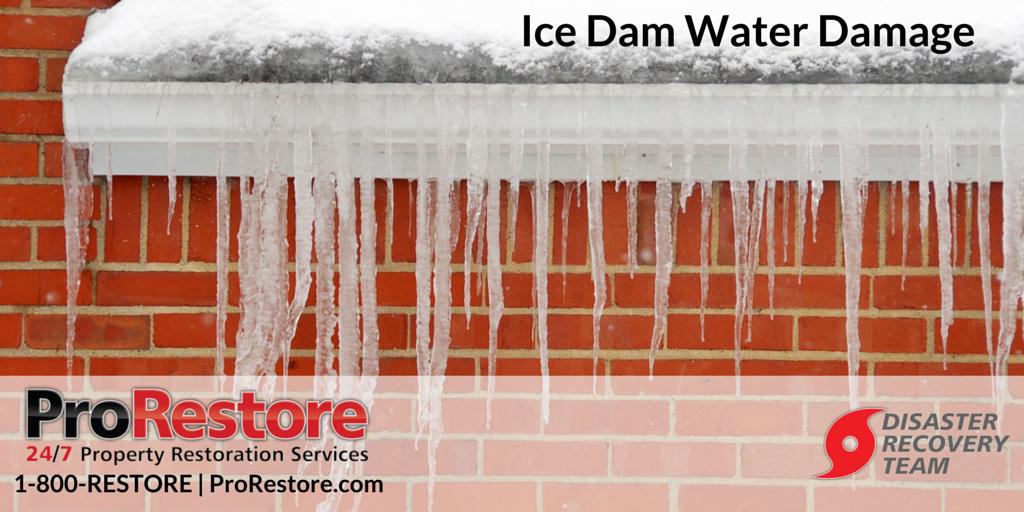ProRestore247's tweet image. Ice Dams can cause hidden water damages inside your walls and ceiling.  #prorestore #1800restore #waterdamage