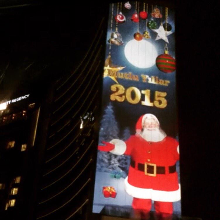 Dataton's tweet photo. WATCHOUT in action! RT @projectlstanbul: Hyatt Regency Hotel Ataköy 2015 Yeniyıl videomapping  http://t.co/ELF0L2VMIM http://t.co/quh4cbTy3e