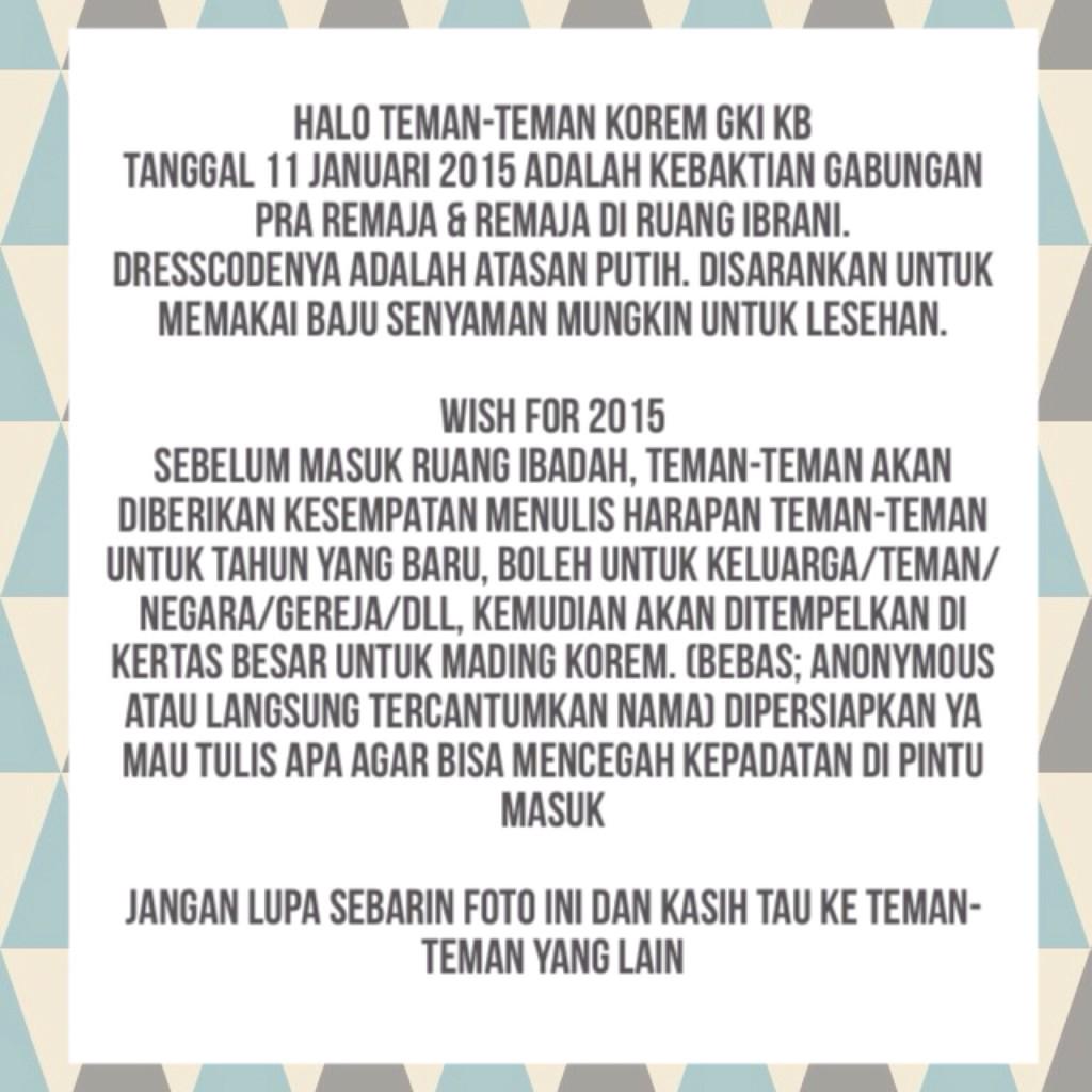 Buat semua teman-teman korem, mohon dibaca ya pengumuman dibawah ini! See you soon!❤️