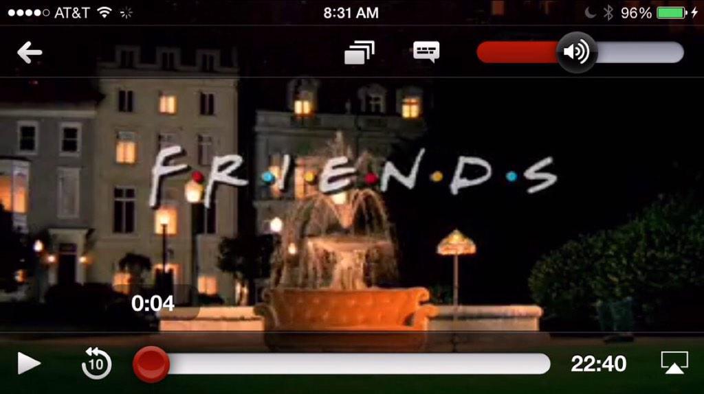 FRIENDS IS ON NETFLIX RT TO SAVE A LIFE