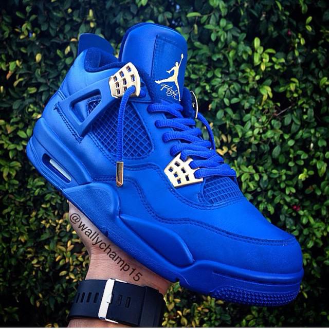gabriel's mommy on X: “@SneakerShouts: Nickname these custom Air Jordan  IV's  true blue 4's / X