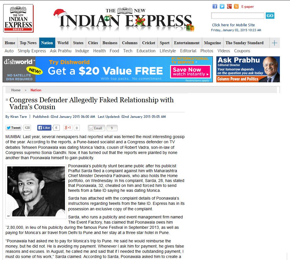 Vande_Mataram's tweet photo. Diyar @tehseenp ... look! What @ShekharGupta Coupta's paper is "gossiping" abt u!
http://t.co/1K0ImPagxQ
teeheehee :) http://t.co/nPbHHYc3YJ