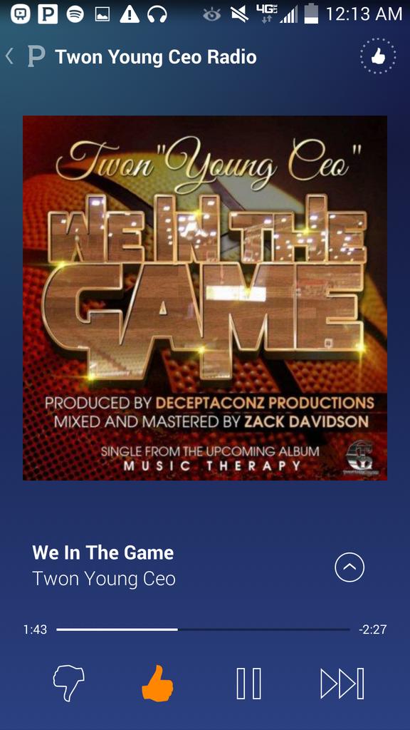 Workin out to the <a href="/twonyoungceo/">TYC</a> Pandora station!  Check it out!