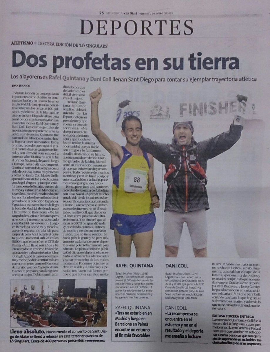 LoSingulars's tweet photo. "Dos profetas de su tierra", un especial a @esdiarimenorca de @rquintanav i @danimenorca - http://t.co/bc2fCF6wPd http://t.co/F7yahbWsKH