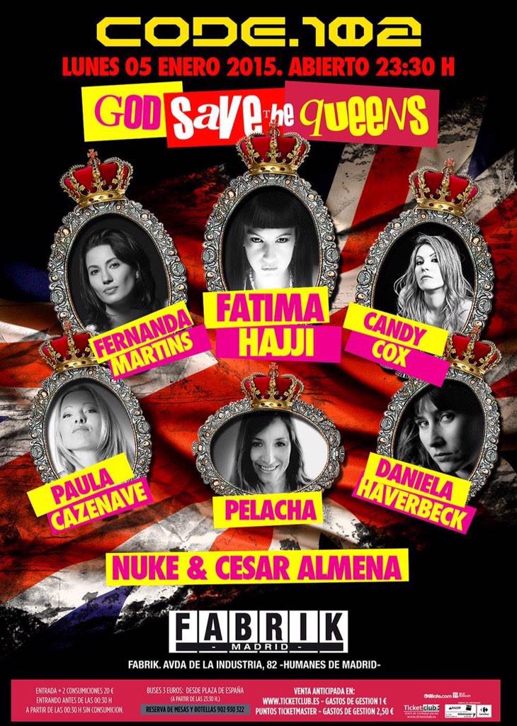 fatimahajji's tweet photo. El Lunes - Noche de Reinas @fabrikdiscoteca :-) <3 :-) 
Monday - God Save the Queens - Madrid http://t.co/wgufr9rPC0