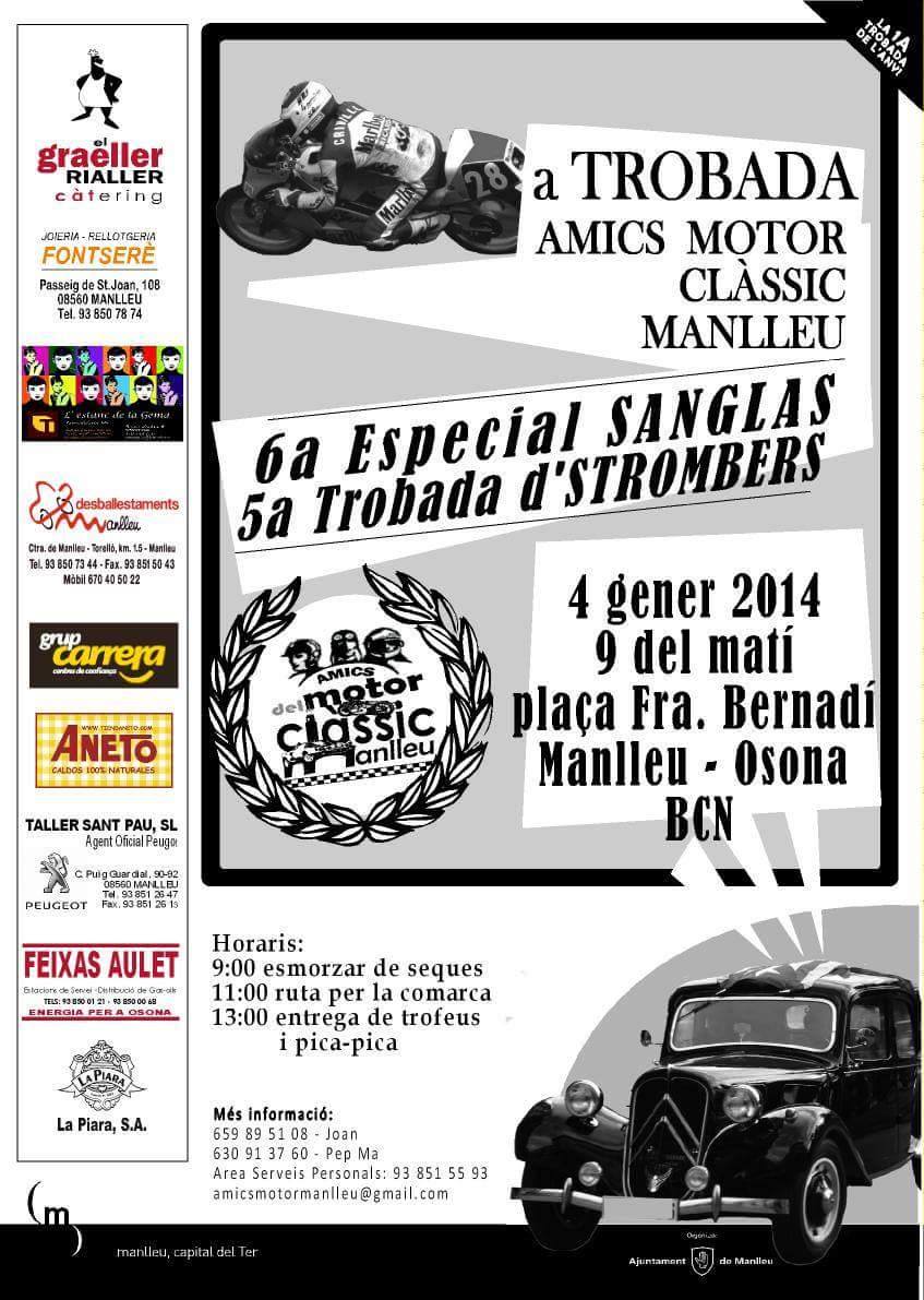 classicspskllns's tweet photo. Diumenge 4 de Gener: 28ena trobada Amics Motor Clàssic Manlleu, 6ena Especial Sanglas i 5ena trobada d'Strombers! http://t.co/k6OMfrnXZi