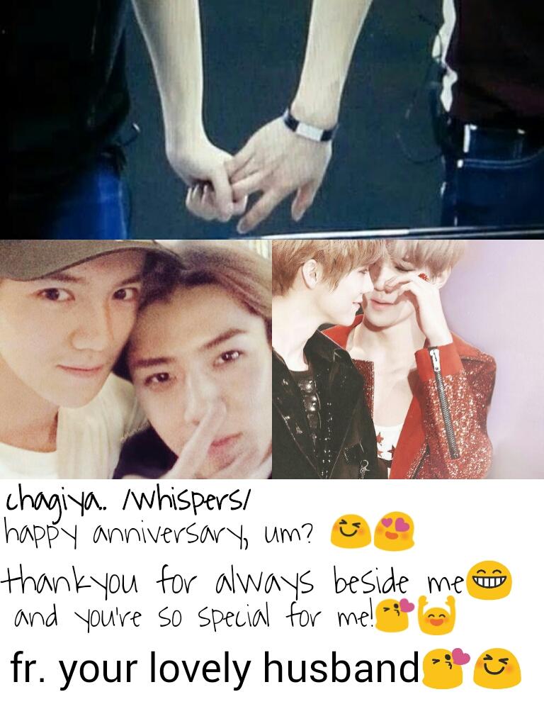 jiaparvk's tweet photo. #menfess @oxeaegi happy anniv hehe. Fr. heon http://t.co/Rlvea1237y