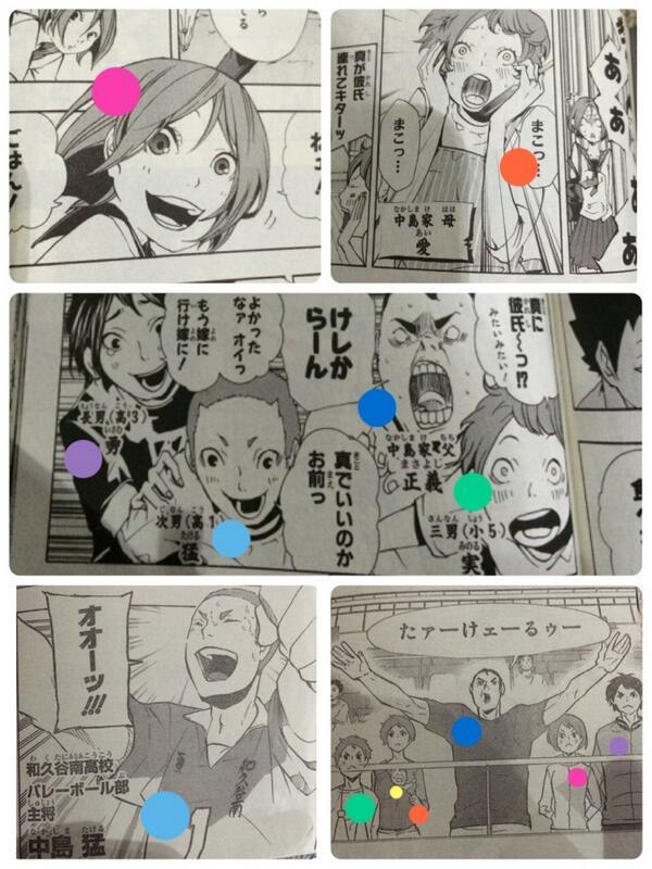 00ふぁぼv V ハイキュー やばい 四ッ谷先輩の時のキャラクターさん達がでてる 懐かしい 嬉しい 感動して震えた 興奮して作ったからわかりにくいけど色つけた 1人増えてた 赤ちゃん これは烏野 和久谷南 どっちの応援をしたらいいか