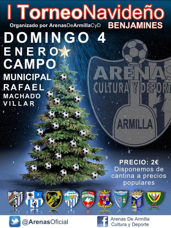 No te pierdas el próximo Domingo 4 de Enero nuestro I Torneo de NAVIDAD de Benjamines. A partir de las 10:00H