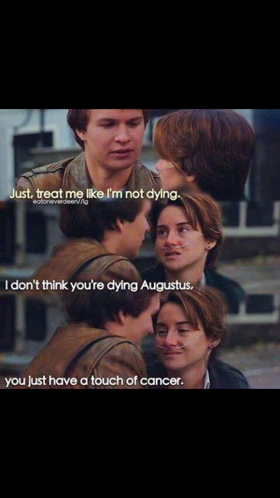tfios_infinitys's tweet photo. you just have a touch of cancer💖😖 #TFIOS http://t.co/23T881puhA