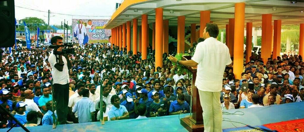 RajapaksaNamal's tweet photo. A wonderful reception in #Kurunegala, #SriLanka, yesterday. http://t.co/WdBROD6Wdy