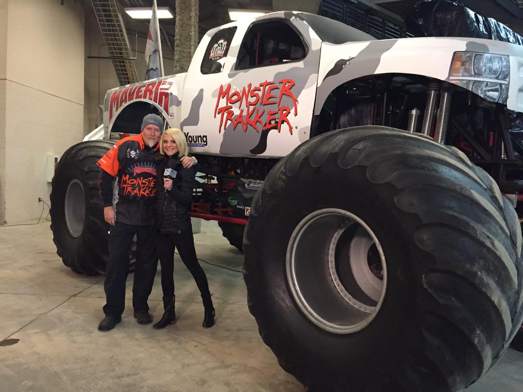 jennyhardmantv's tweet image. Talking with @RonDuncombe in 1 minute coming up on #kslam!!! I'm live for monster trucks Maverik Center!
