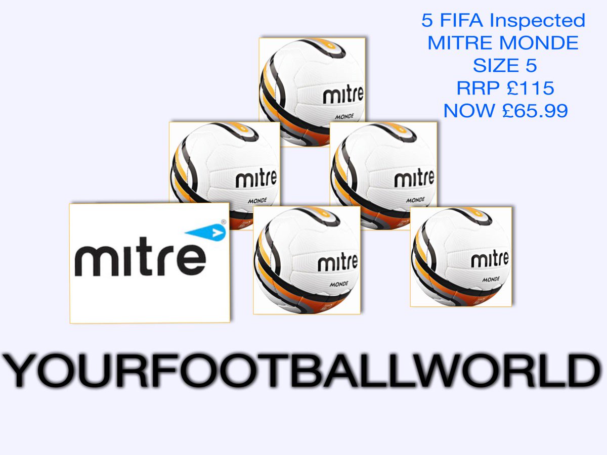 1 Pack of 5 Mitre FIFA Matchballs Left over 40% Off ebay.co.uk/itm/2617208312…