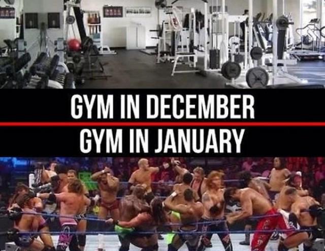 MensHumor's tweet photo. The gym then vs now... http://t.co/dOkyOL0yI1