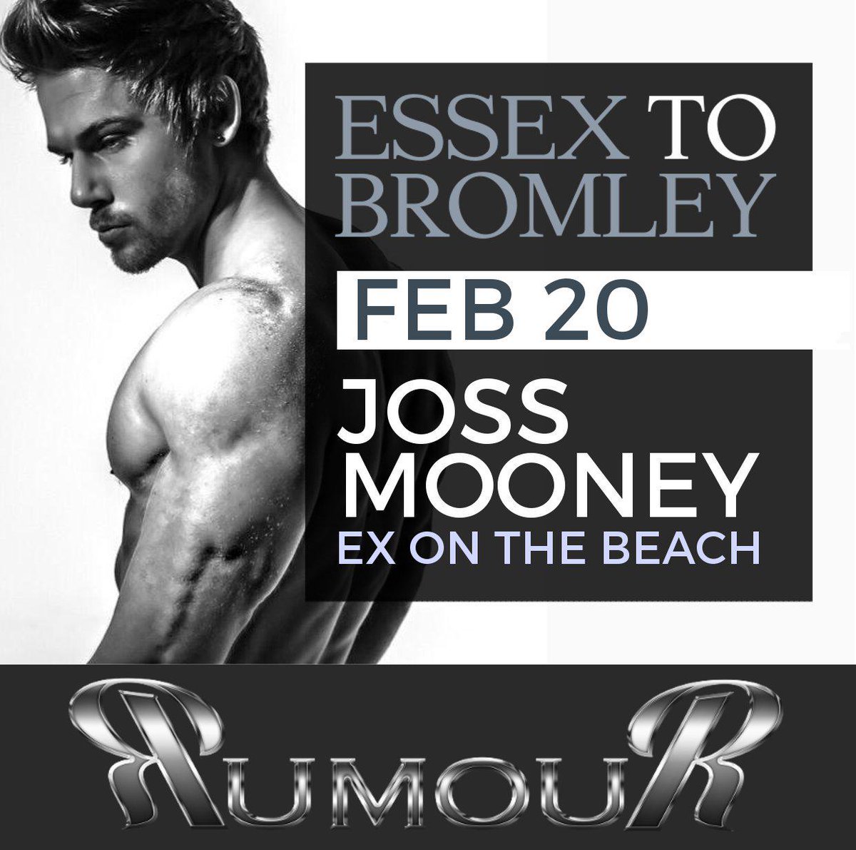 The #EssexToBromley takeover carries on with #MTVsExOnTheBeach <a href="/joss_mooney/">JOSS</a> hosting <a href="/rumourbar/">Rumour Bar Bromley</a> #