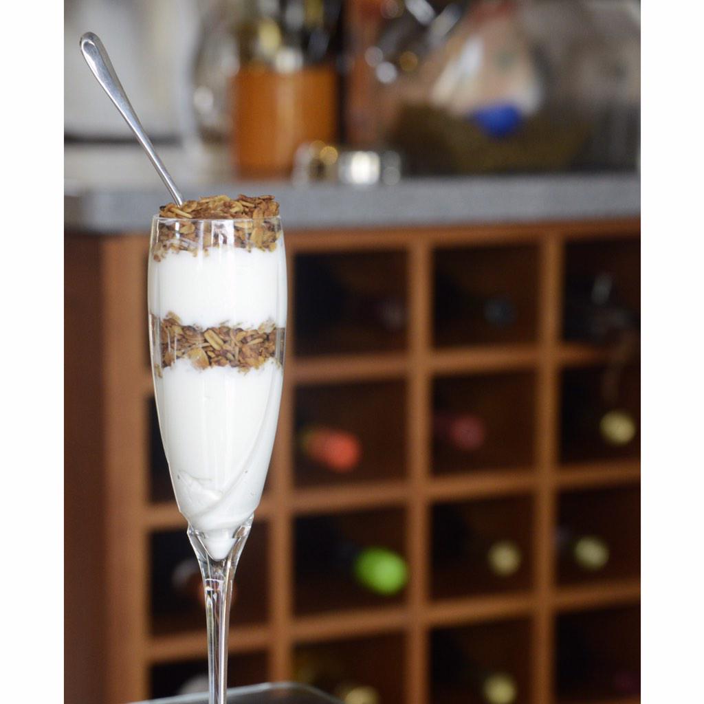 Happy New Year! We're kicking our year off right with a glass of yogurt &amp; Viki's! 😁 What are your goals for 2015?