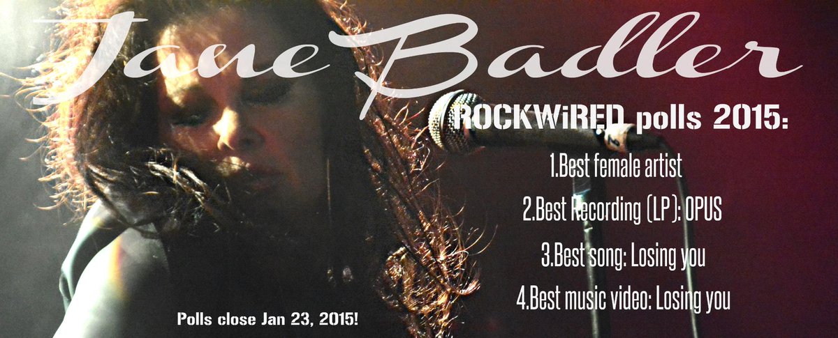 marjaxara's tweet photo. It's time again! #ROCKWiRED has nominated #JaneBadler in 4 categories! Please vote here: http://t.co/fixnL6KNhX http://t.co/ONUNlXfatl