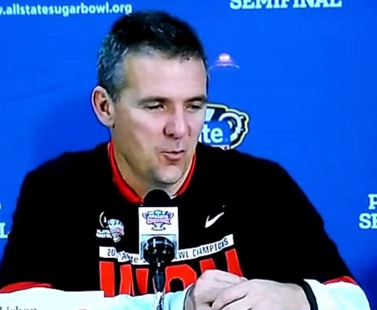 BleacherReport's tweet photo. VIDEO: The moment Urban Meyer heard about Oregon’s blowout win over Florida State http://t.co/BEPMFx5hLW http://t.co/aZmf8y9VqQ