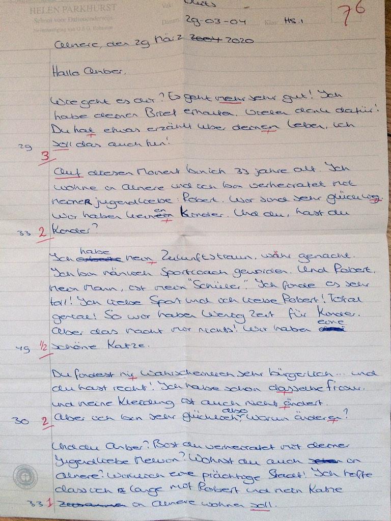 Kwam deze Duitse brief tegen met opruimen. Ik beschrijf hierbij mijn toekomst. Op de man na, klopt het precies 😜