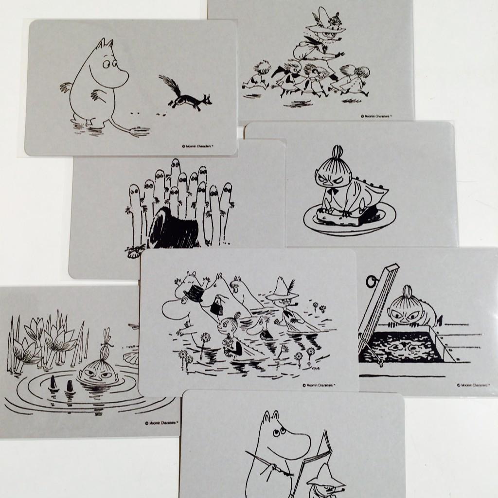 トゥールズ Books Tools 厚みのあるグレーボードにツヤ盛りの黒インクで印刷されたムーミンポストカード どのイラスト もとってもユーモラスで可愛いです 濃い目の紙にも発色が良いペンで一言メッセージを書いてみてもいいですね Bungu Http T