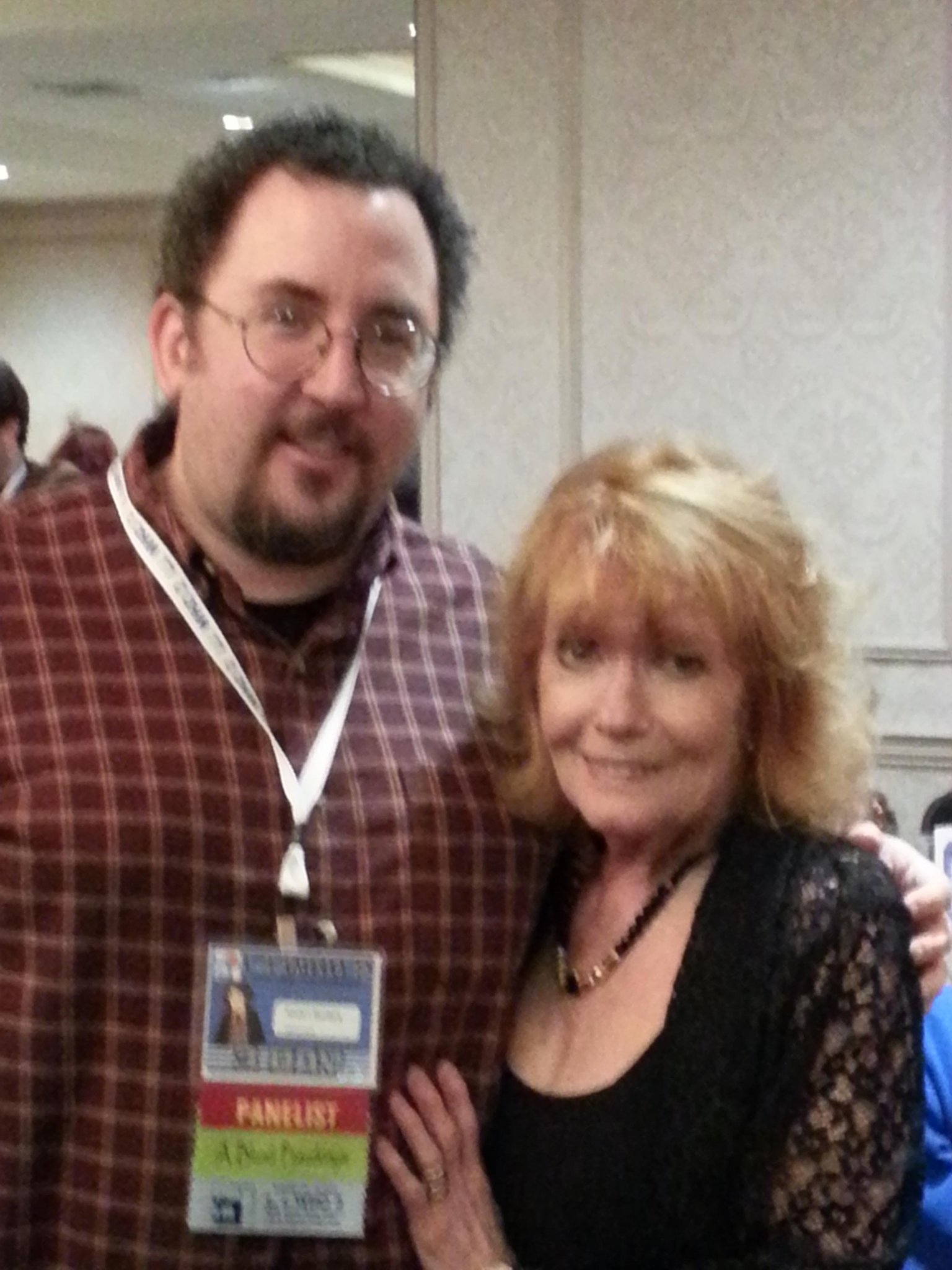 Happy birthday to 2nd Doctor companion Victoria, Deborah Watling! (Arnold and Deborah at 