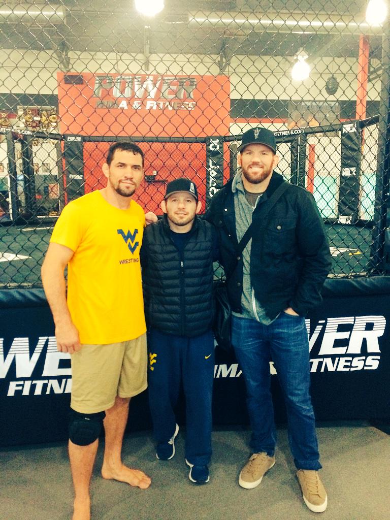 Good to see these two Champs @aaronsimpson @ryanbader @Powermmafitness thanks again!