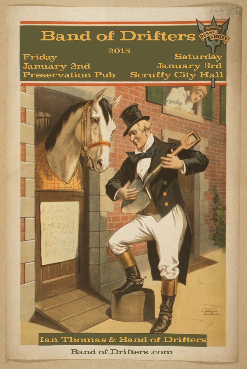 Band of Drifters tonight at Preservation Pub in Knoxville. And Saturday at Scruffy City Hal with Time Sawyer!