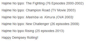 Hajime no ippo - Champion Road (watch after season 1) 