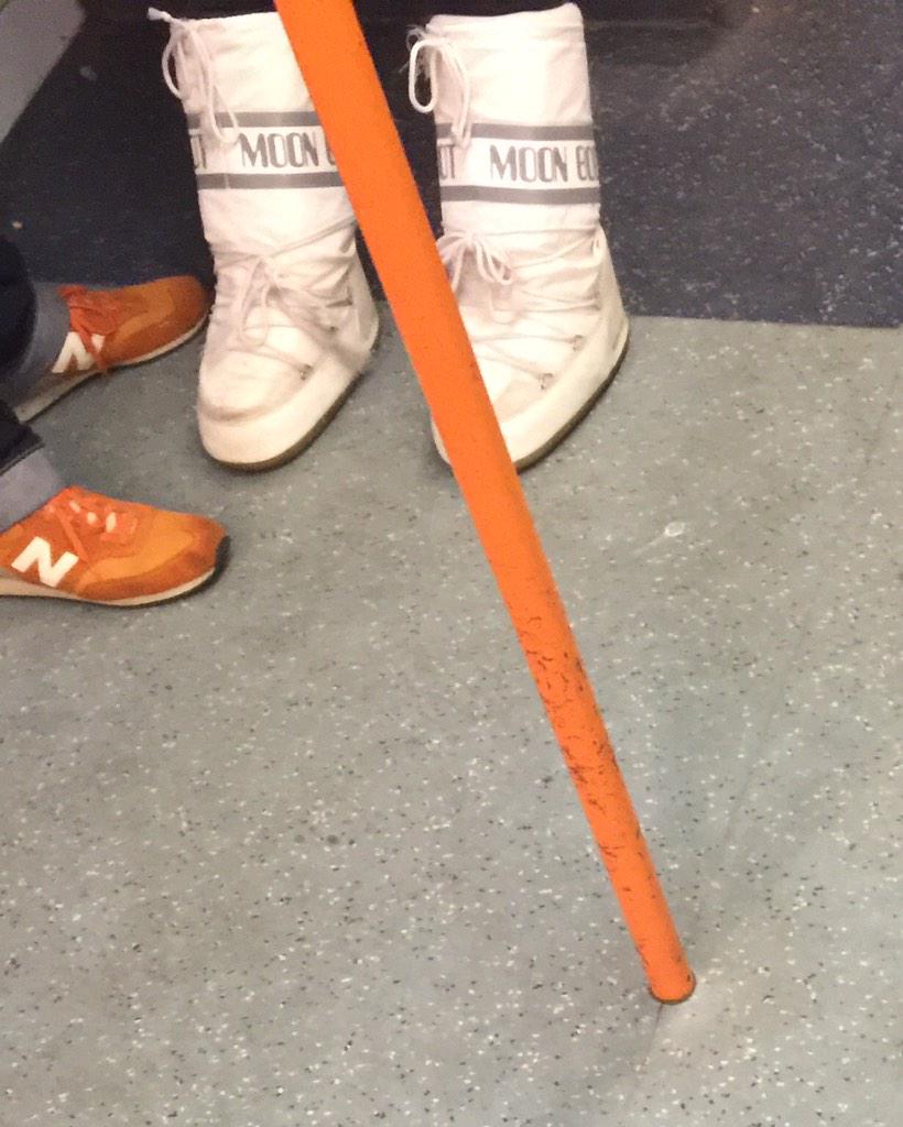 highisland's tweet image. I know it's cold today, but moonboots ?! #LondonCommuting #WheresTheSnow