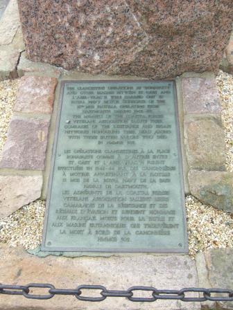 TerryWalking's tweet photo. Plaques commemorating escapes by allied airmen from Bonaparte beach Nr. Plouha, Brittany 1942-44 http://t.co/dQS9OEzBjN