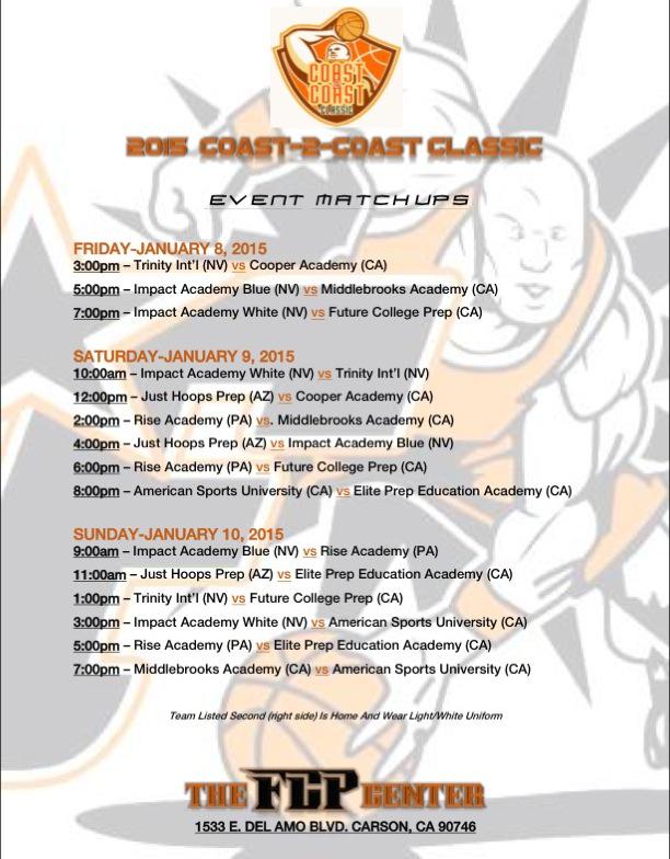 fcphoopsEvents's tweet image. 2015 Coast2Coast Classic Schedule Released! Jan 9-11 @FCPcenter