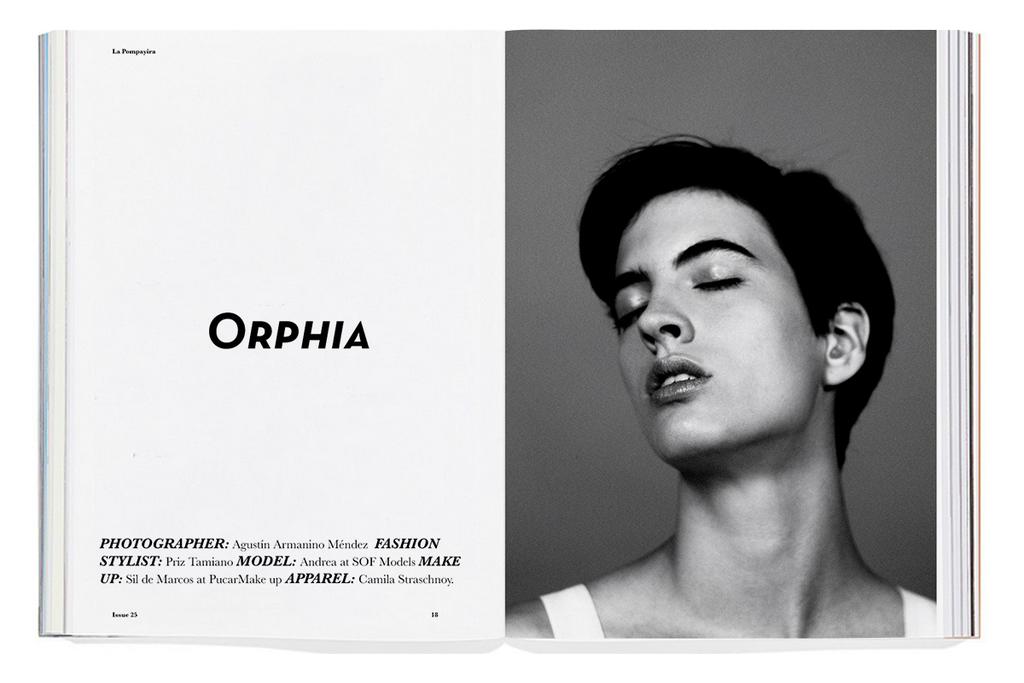 lapompayira's tweet image. Ph: Agustín Armanino Méndez – St: Priz Tamiano – Model: Andrea @SofModels – Make up: Sil de Marcos #Orphia #Issue25
