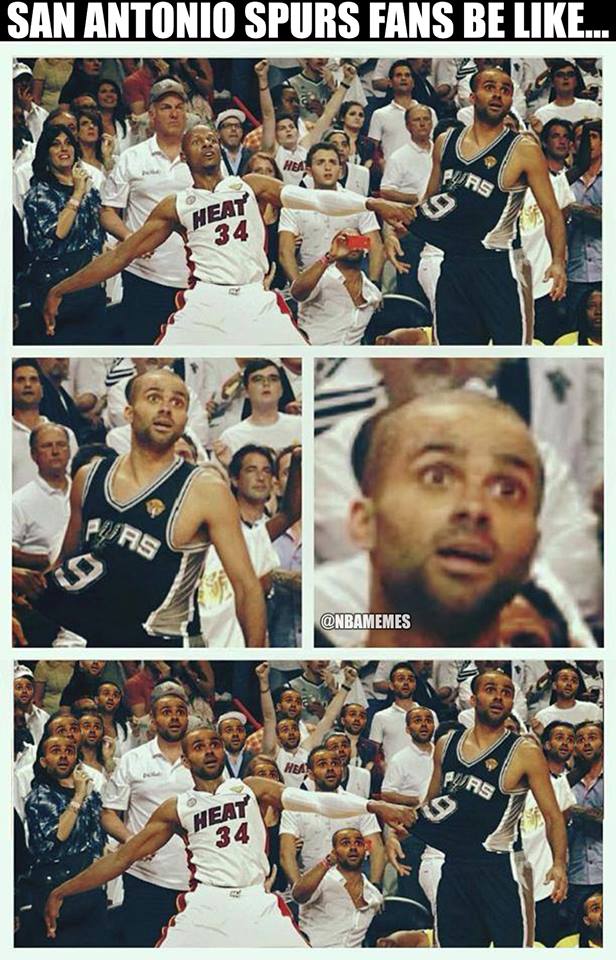 NBA Memes on Twitter "San Antonio Spurs fans during Ray Allen's NBA Finals shot... Heat Spurs