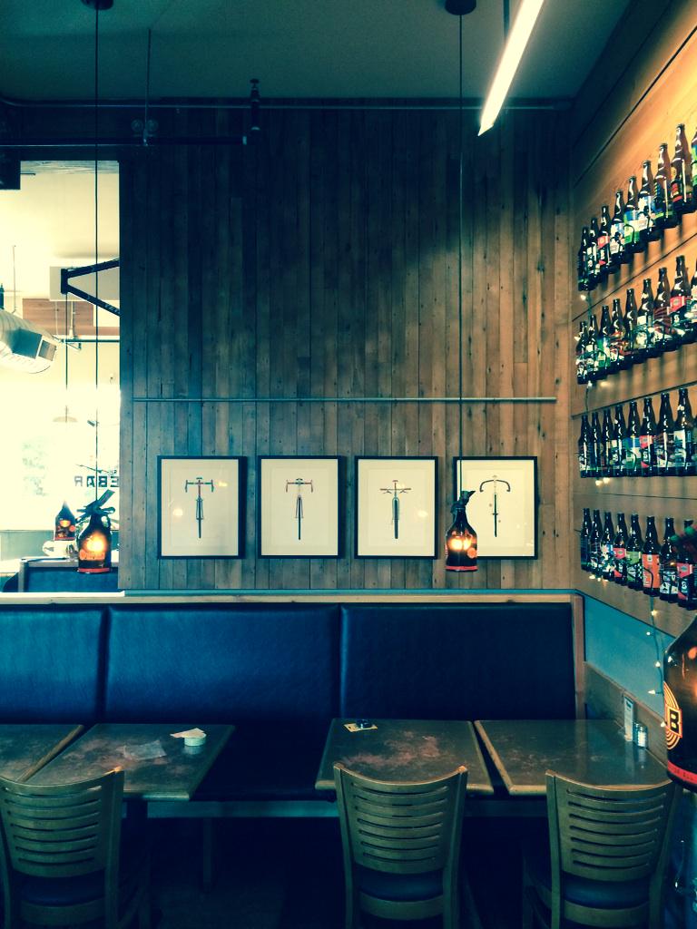 machinecycles's tweet image. We've got art hanging at hopworks bike bar on Williams. Go enjoy a beer and scope the prints.