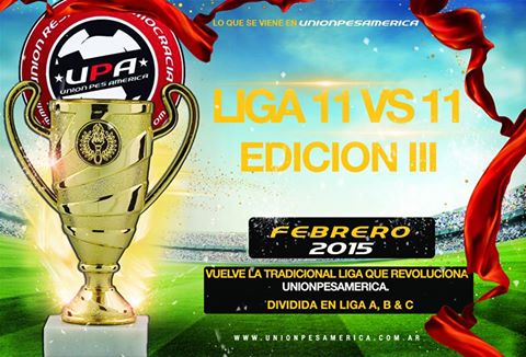 UnionPesAmerica's tweet photo. La 3ra Edición de la Liga que revolucionó UPA !!! Se viene la Liga Interclubes 11vs11! 29 clubes buscando la gloria! http://t.co/n3UokdefOX